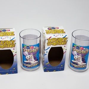 Vintage set of 2 Pillsbury Doughboy Glasses